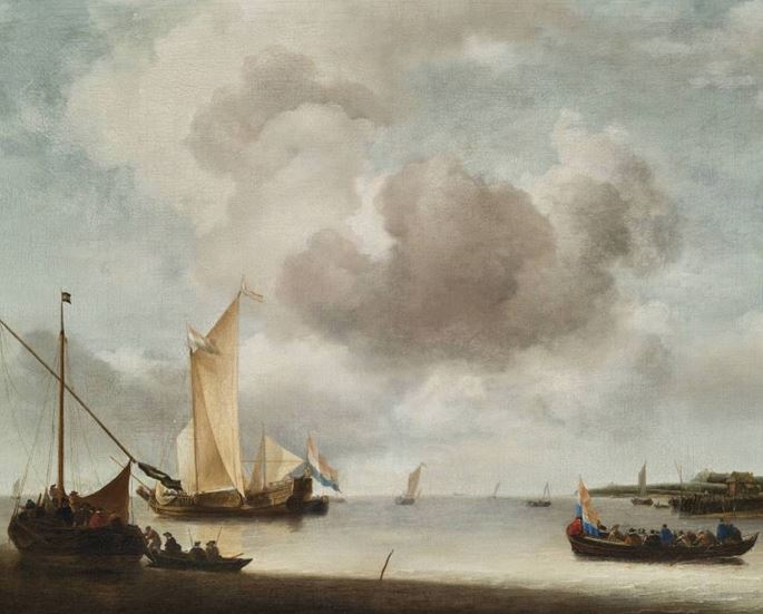 Jan van de Capelle - Ships in a Calm | MasterArt